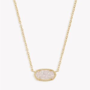 ❌SOLD❌ Kendra Scott Elisa Gold Pendant in iridescent drusy